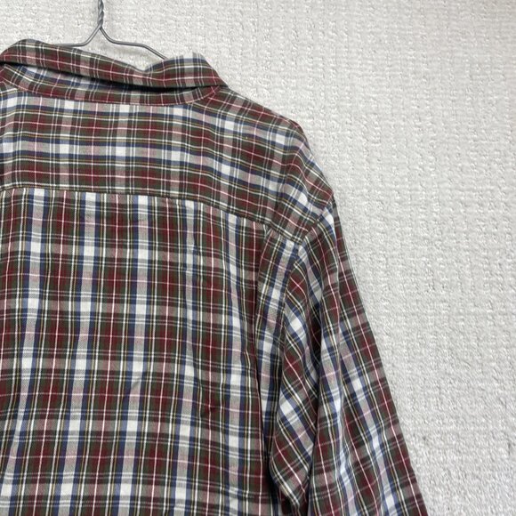 Vintage 90s Woolrich Flannel Button Down Shirt Mens Red Blue Green USA Made READ - Picture 13 of 14